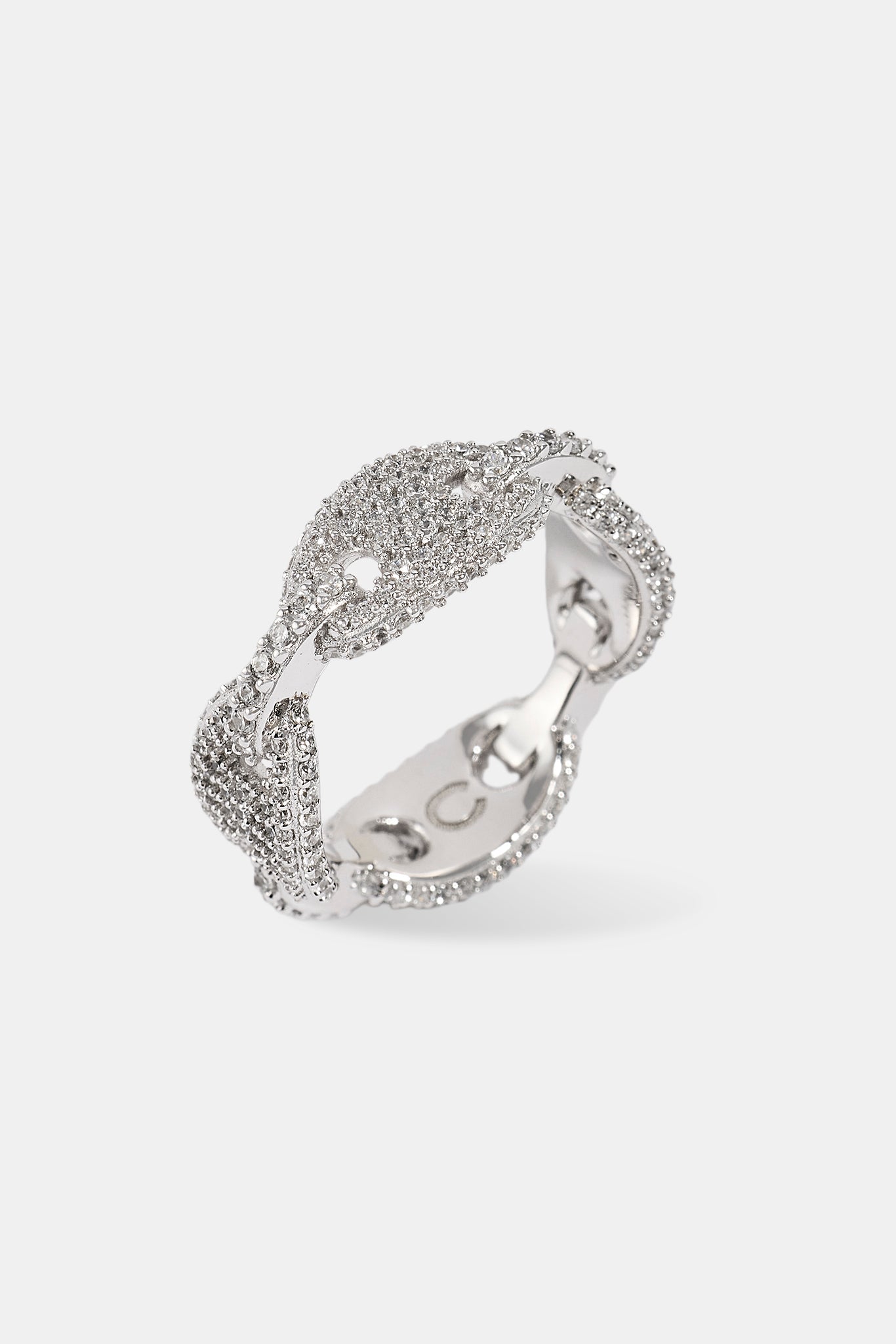 Iced Mariner Link Ring - 8mm - White